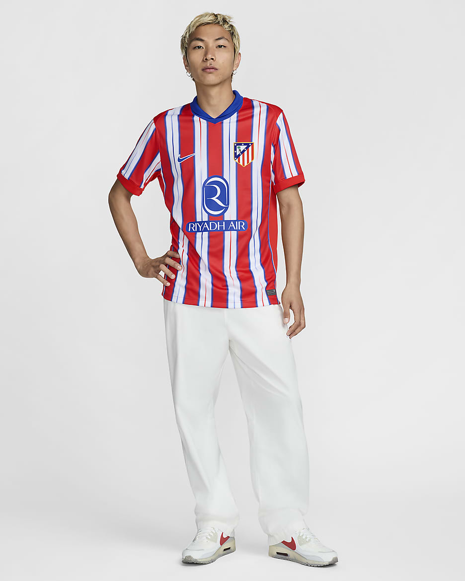 Atletico Madrid 2024 25 Stadium Home Nike Replika FuBballtrikot mit Dri FIT Technologie Herren